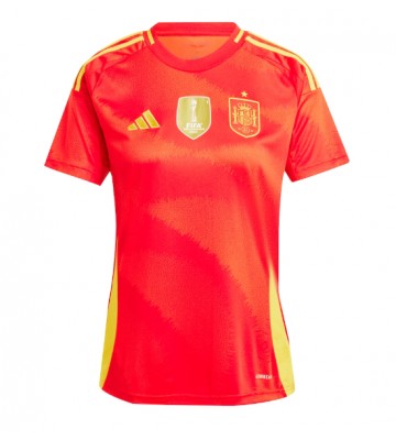 Spain Replica Home Stadium Shirt for Women Euro 2024 Short Sleeve